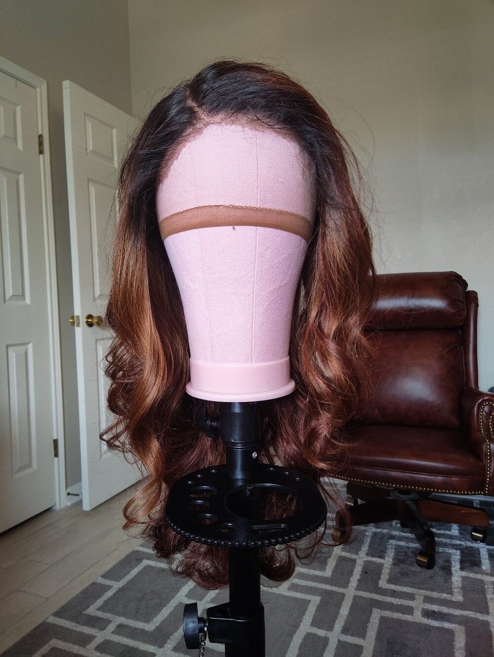 Sensationnel Butta Unit 7 HD Lace Long Glueless Wig Red Ginger Brown Synthetic
